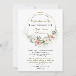 ほこりっぽいバラお祝い生涯葬儀記念館 招待状