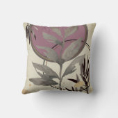 ほこりっぽいバラとグレー芸術的抽象芸術水色 クッション (裏面)