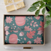 ほこりっぽいバラとティール(緑がかった色)秋の収穫感謝祭 薄葉紙 (ギフト)