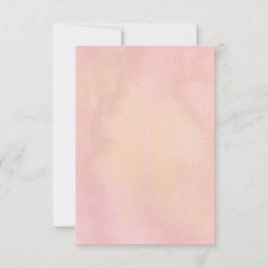 ほこりっぽいバラとピーチフローラウェディングRSVP 出欠カード (裏面)