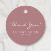 ほこりっぽいバラとホワ結婚イト フェイバータグ (正面)