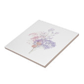 ほこりっぽいバラとラベンダーの繊細なワイルドフラワー タイル (側面)