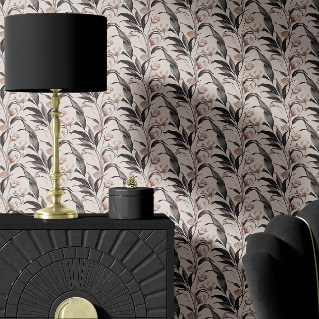 ほこりっぽいバラと木炭植物学フローラ 壁紙 (クリエイターアップロード済み)