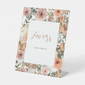 ほこりっぽいバラと燃えたオレンジ色のフローラの好意サイン 台座サイン (正面)