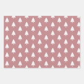 ほこりっぽいバラと白い木メリークリスマスの休日 ラッピングペーパーシート (正面2)