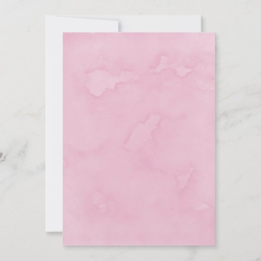 ほこりっぽいバラと赤面ピンクピ絵を描オニー結婚ズ 招待状 (裏面)