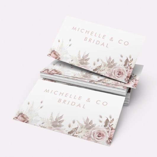 ほこりっぽいバラと赤面水彩全てに適した 名刺