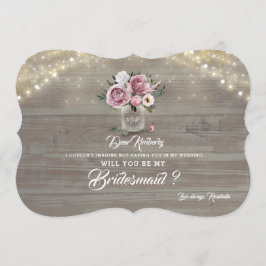 ほこりっぽいバラのフローラ素朴は私の花嫁になる 招待状