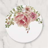 ほこりっぽいバラの水の色の花結婚の世話をありがとう フェイバータグ (裏面)