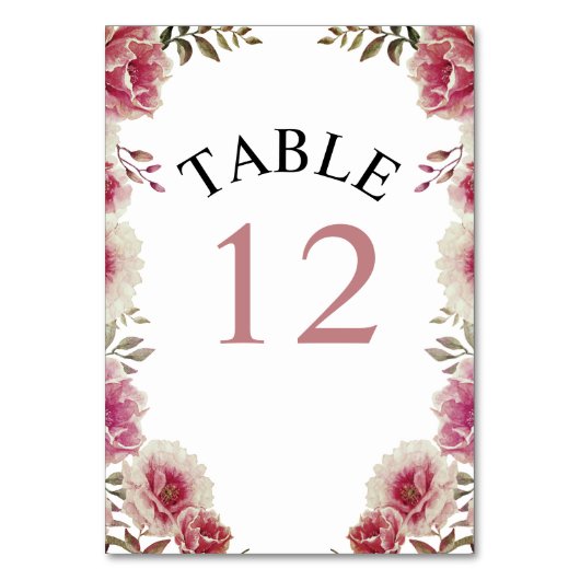 ほこりっぽいバラの水色の花葉との結婚香り テーブルナンバー (正面)