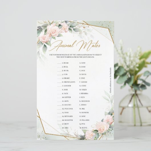 ほこりっぽいバラの花ユーカリ金ゴールド動物 (スタンド正面)