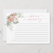 ほこりっぽいバラの花共有の出席 案内状 (正面)
