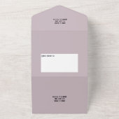 ほこりっぽいバラは、1つの結婚式の招待ですべてのフローラをエッチング オールインワン招待状 (外側)