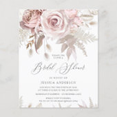 ほこりっぽいバラアイボリーフローラ予算ブライダルシャワー (正面)