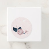 ほこりっぽいバラアジサイ&ネイビー葉ズピンク フェイバータグ (インサイチュ)