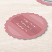 ほこりっぽいバラウェディングシャワーまたは記念日パーティー ペーパーコースター (アングル)