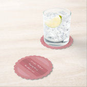 ほこりっぽいバラウェディングシャワーまたは記念日パーティー ペーパーコースター (インサイチュ)