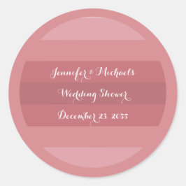 ほこりっぽいバラウェディングシャワーまたは記念日パーティー ラウンドシール