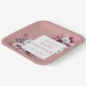 ほこりっぽいバラエレガントカントリーフローラ赤ちゃんシャワー ペーパープレート (傾斜あり)