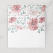 ほこりっぽいバラエレガントフラワーロマン結婚ティーズ プレイスカード (外部開封)