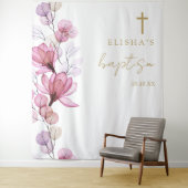 ほこりっぽいバラエレガントフローラバプテスマ写真背景 タペストリー (インサイチュ)