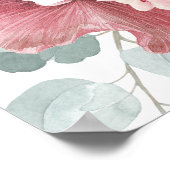 ほこりっぽいバラエレガントフローラ結婚グリーンリー ポスター (角)