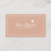 ほこりっぽいバラエレガント女性名刺 名刺 (正面)