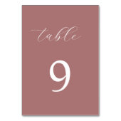 ほこりっぽいバラエレガント書道表番号 テーブルナンバー (裏面)