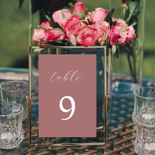 ほこりっぽいバラエレガント書道表番号 テーブルナンバー