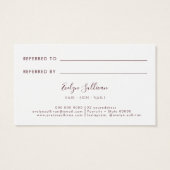 ほこりっぽいバラエージェント紹介カード (裏面)