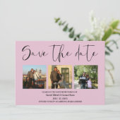 ほこりっぽいバラカップル写真ウェディング日付を保存 セーブザデート (スタンド正面)