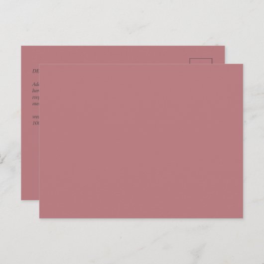 ほこりっぽいバラカラーテンプレート ポストカード (正面/裏面)