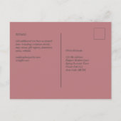 ほこりっぽいバラカラーテンプレート ポストカード (裏面)