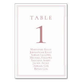 ほこりっぽいバラクラシックのテーブル番号（シーティングチャート付き） テーブルナンバー