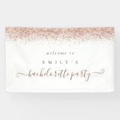 ほこりっぽいバラグリッターへようこそバチェロレッテ 横断幕 (横)