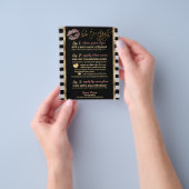 ほこりっぽいバラグリッターリップとストライプ説明書 チラシ (手)