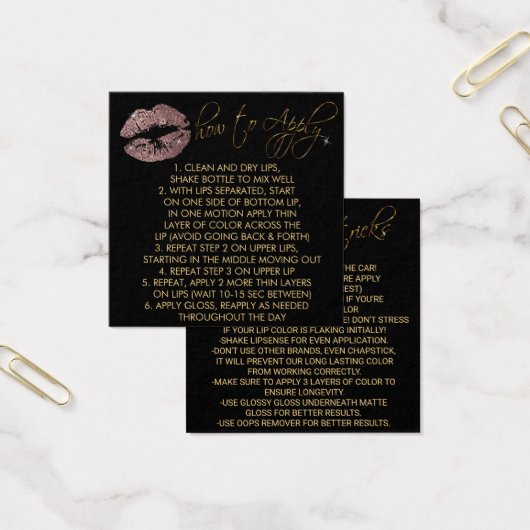 ほこりっぽいバラグリッター唇2 – 適用方法 (オフィス)