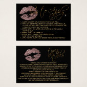 ほこりっぽいバラグリッター唇 – 適用方法 (正面&裏面)