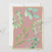 ほこりっぽいバラグリーナリーリハーサルディナー招待状 招待状 (裏面)