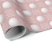 ほこりっぽいバラゴルフボールとティーギフト ラッピングペーパー (ロールコーナー)