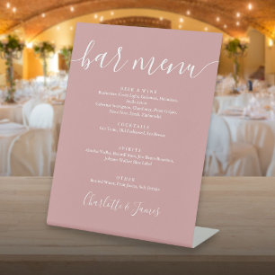 ほこりっぽいバラシグネチャー結婚スクリプトのバー 台座サイン