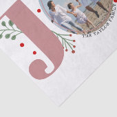 ほこりっぽいバラジョイとベリーのクリスマスフォト 薄葉紙 (詳細)