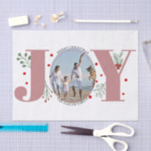 ほこりっぽいバラジョイとベリーのクリスマスフォト 薄葉紙 (クラフト)