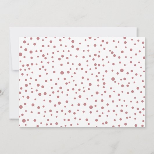 ほこりっぽいバラジョイ初めてのクリスマスフォトベビー誕生 案内状 (裏面)