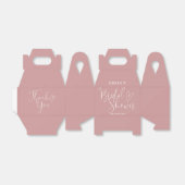 ほこりっぽいバラスクリプト書道ブライダルシャワーの好意 フェイバーボックス (折り畳みなし)