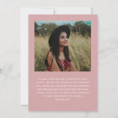 ほこりっぽいバラスクリプト2枚の写真の卒業 招待状 (裏面)