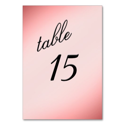 ほこりっぽいバラテーブル番号 テーブルナンバー (正面)