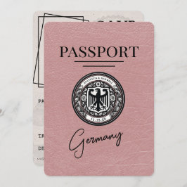 ほこりっぽいバラドイツのパスポート日付を保存 セーブザデート