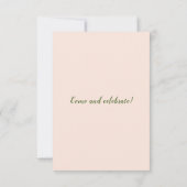 ほこりっぽいバラハンドドロードフローラスウィート16誕生日 招待状 (裏面)