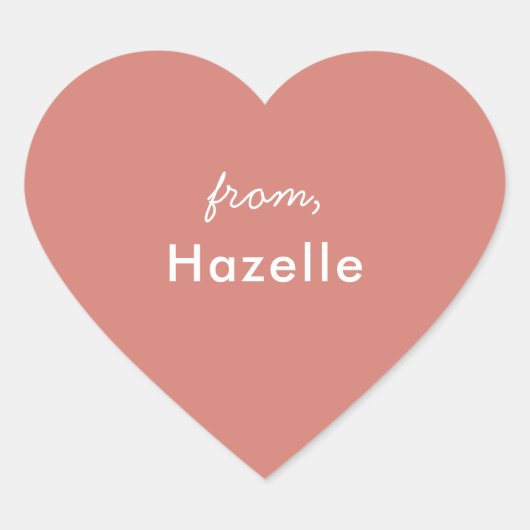 ほこりっぽいバラハートシェイプバレンタインステッカー ハートシール (正面)